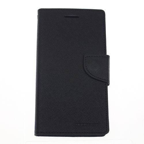TopSave Goospery Fancy Diary [Type de portefeuille] PU Saffiano Case [ID Card & Cash Slots] w/Stand Cover pour LG G4, Noir