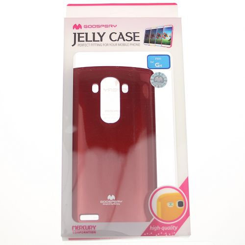 TopSave Goospery Pearl Jelly Slim Thin Rubber Case For LG G4, Red