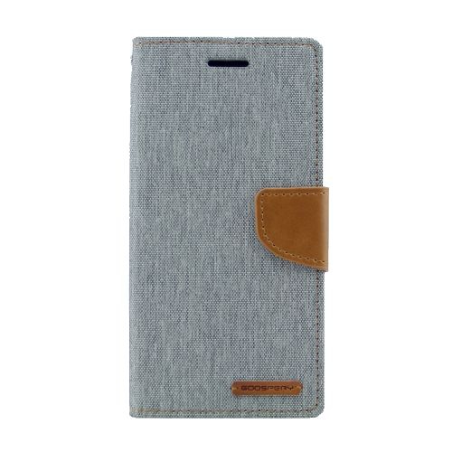 TopSave Goospery CANVAS Card Holder Fabric Folio Wallet Flip Case pour LG G4, Gris