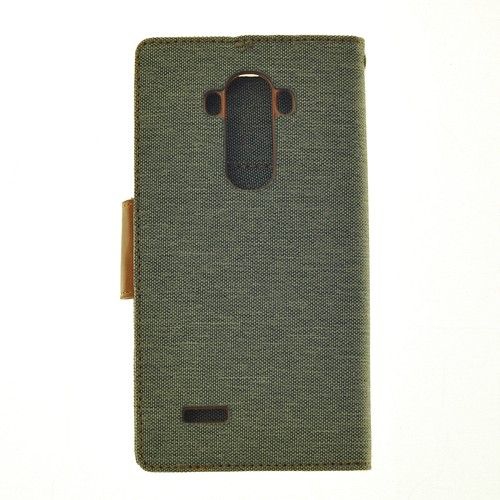 TopSave Goospery CANVAS Card Holder Fabric Folio Wallet Flip Case pour LG G4, Gris
