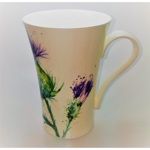 Latte Mugs 600ml Set of 2 - Thistles