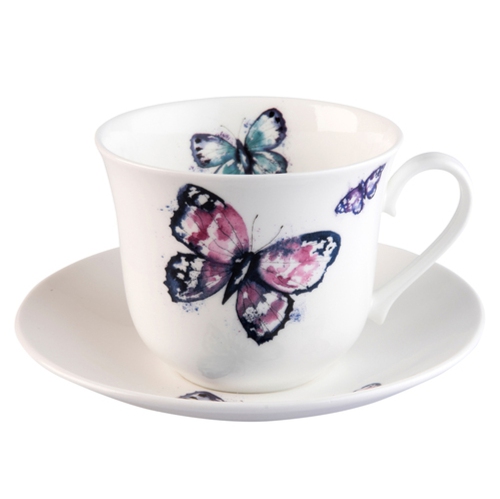Breakfast Cups & Saucers - Harmony Butterfly Set of 2