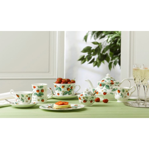 Teacup and Saucer Set of 2 - Alpine Strawberry