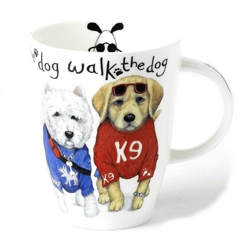 ROY KIRKHAM  Louise Shape Set Of 2 Mugs - Animal Fashion Dog Walk