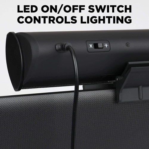 GOgroove SonaVERSE LED Speaker for Laptop Computer - USB Powered Clip-On Sound Bar with Mini Portable External Speaker Design for Monitor, Back