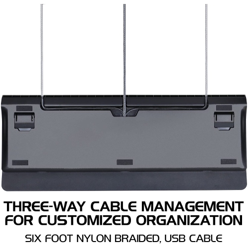 ENHANCE Pathogen 2 Blue Switch Mechanical Gaming Keyboard - with Fast 1ms Response Polling Rate, Integrated Wrist Rest, 26KRO & Anti-Ghosting, 7 LED