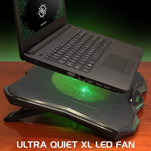 ENHANCE Cryogen 5 Gaming Laptop Cooling Pad Stand - Laptop Cooler with 7 Adjustable Height & Dual USB Ports for 17 inch Laptops - High Performance