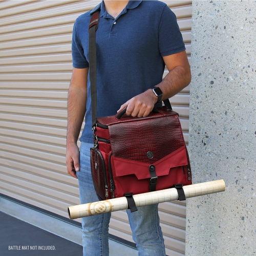 ENHANCE Collector's Edition RPG Adventurer's DND Bag – Sac de voyage extérieur avec coffre miniature de table, support de tapis, poches pour dés,