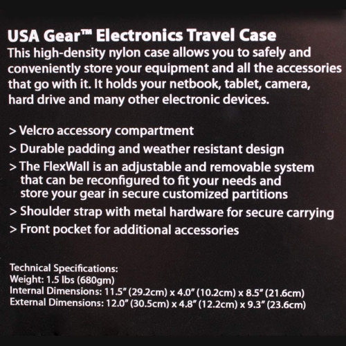 USA Gear Mini projecteur S7 Pro Portable Sac de transport avec rangement pour accessoires Compatible avec les petits projecteurs LED de Vankyo, DR.