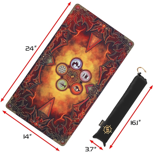 ENHANCE TCG Playmat - Tabletop Card Playmat with Stitched Edges, Smooth Surface, and Drawstring Travel Pouch - Compatible with MTG, YuGiOh, Pokemon,