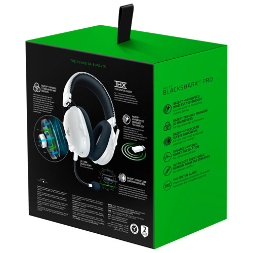 Razer Blackshark V2 Pro Wireless Gaming Headset - White | Best