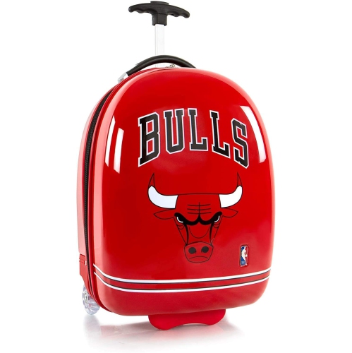 Valise rigide à roulettes Bulls de Chicago de NBA Basketball pour garçon - valise de 18 po