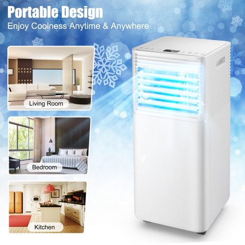 Costway 10000 BTU Portable Air Conditioner 3-in-1 Air Cooler w/Dehumidifier & Fan Mode