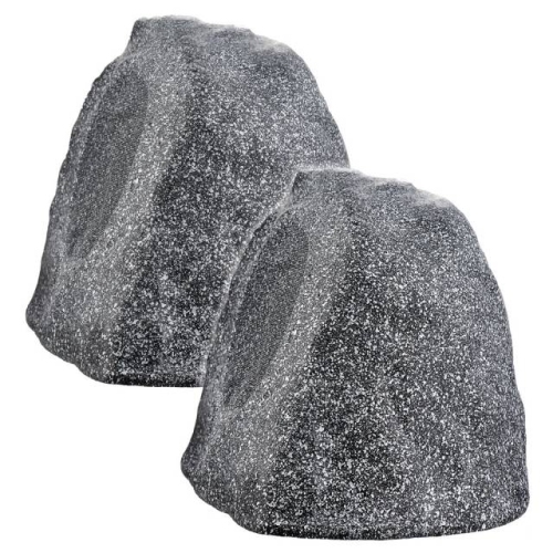 OSD AUDIO  " 8"" 200W Outdoor Weather-Resistant High Performance Rock Speaker Pair Granite - Rx805" In Grey