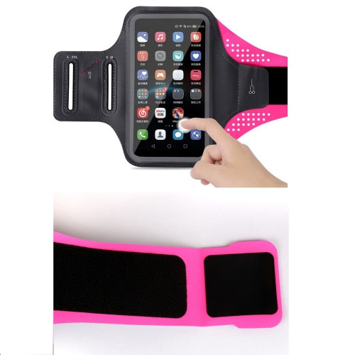 TopSave Universal Up to 6.7-inch Outdoor Gym Sports Armbands Case Waterproof, Lightweight, Thin, SweatProof, Gray Pink
