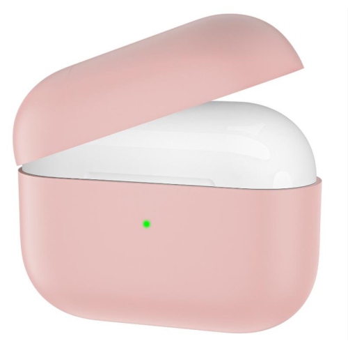 [CS] AirPods Case Silicone Thin Soft Skin Non-Slip Protective Cover with Key Chain for Apple AirPods 3 3rd Gen., Light Pink