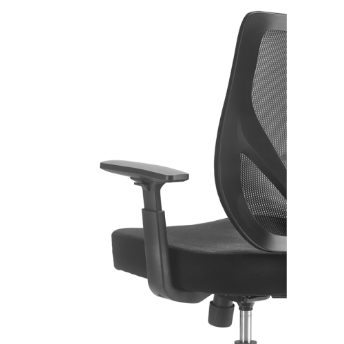 Scranton & Co Modern Jet Black Mesh Office Chair with Nylon Base