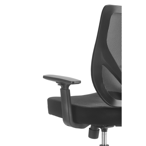 Scranton & Co Modern Jet Black Mesh Office Chair with Nylon Base