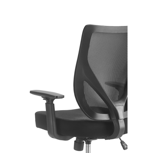 Scranton & Co Modern Jet Black Mesh Office Chair with Nylon Base