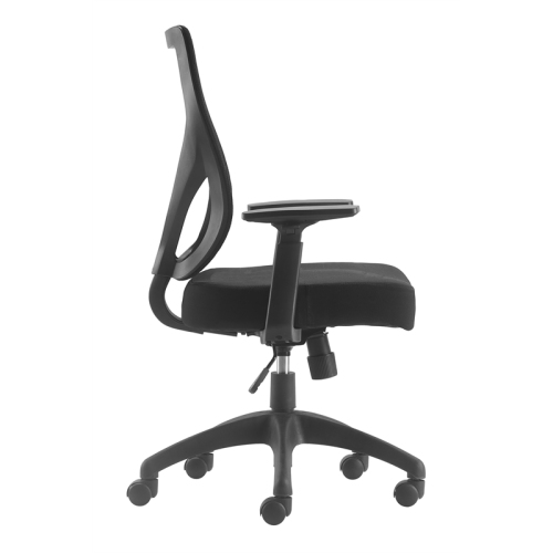 Scranton & Co Modern Jet Black Mesh Office Chair with Nylon Base