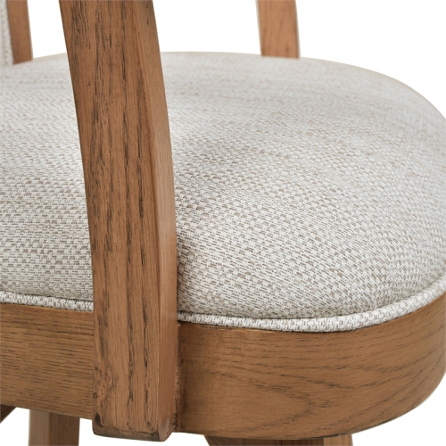 Jennifer Taylor Home Williams 31" Swivel Bar Stool with Armrests White Pepper