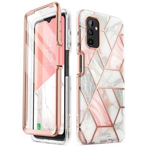 i-Blason Cosmo Case for Samsung Galaxy A13 5G, Slim Full-Body Stylish Protective Case with Built-in Screen Protector (Marble