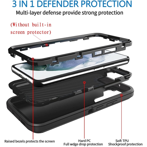 Anloes Defender Case for Samsung Galaxy A13 5G, Galaxy A13 5G Phone Case Heavy Duty Shockproof Dustproof 3 in 1 Rugged Prote