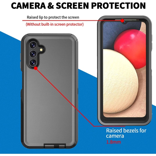 Anloes Defender Case for Samsung Galaxy A13 5G, Galaxy A13 5G Phone Case Heavy Duty Shockproof Dustproof 3 in 1 Rugged Prote