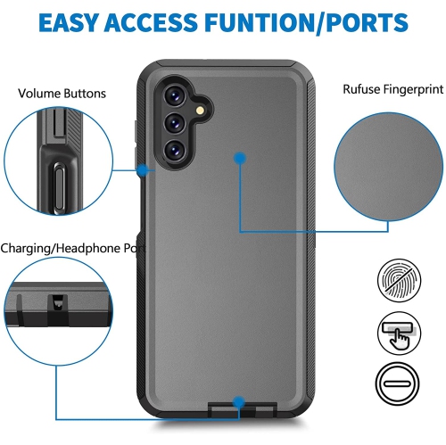 Anloes Defender Case for Samsung Galaxy A13 5G, Galaxy A13 5G Phone Case Heavy Duty Shockproof Dustproof 3 in 1 Rugged Prote