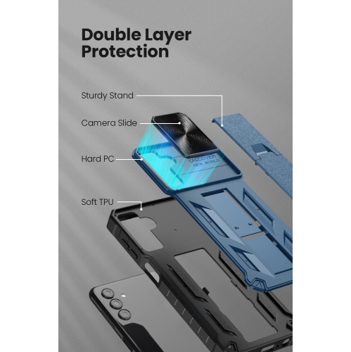 Pour l’étui du Galaxy A13 5G de Samsung : Protection de qualité militaire, coque antichoc robuste en TPUR, protection résistante aux chutes,
