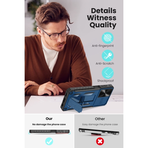 Pour l’étui du Galaxy A13 5G de Samsung : Protection de qualité militaire, coque antichoc robuste en TPUR, protection résistante aux chutes,