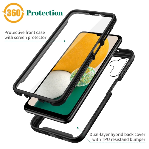 Étui SeacoCosmo pour Samsung A13 5G, protecteur d’écran intégré pour Galaxy A13 5G, protecteur antichoc, transparent, bleu