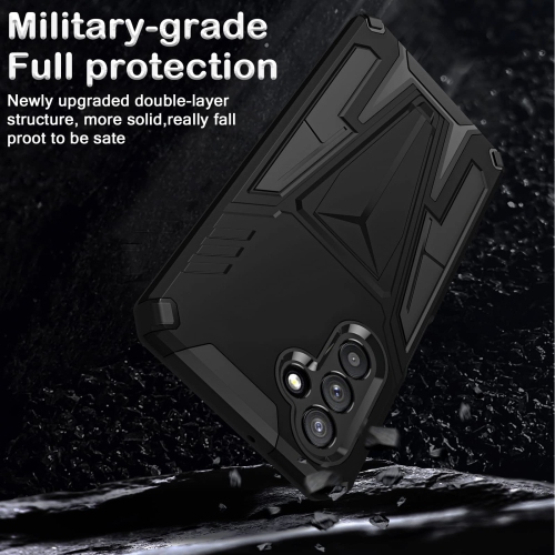 Étui robuste pour Galaxy A13 5G de Samsung, étui de protection de qualité militaire Armour en cas de chute avec béquille magnétique pour l’auto