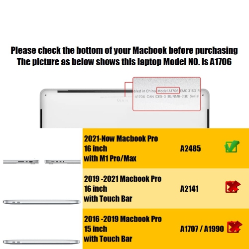 16 inch MacBook Pro Case Crystal Hard Laptop Cover 2021 2022 2023 for Mac Pro 16-inch M2 M1 Pro/Max A2780 A2485&Keyboard Skin&Webcam Cover&Touchpad