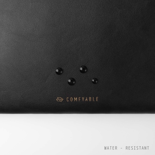 Slim Protective Laptop Sleeve 13-13.3 inch for MacBook Pro & MacBook Air, PU Leather Bag Waterproof Cover Notebook Computer Case for Mac, Black