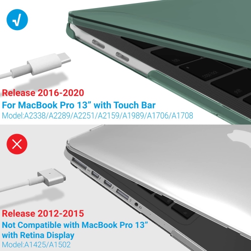 IBENZER Compatible with New MacBook Pro 13 Inch Case 2022 2021 2020 M1 A2238 A2289 A2251 A2159 A1989 A1706 A1708, Hard Shell