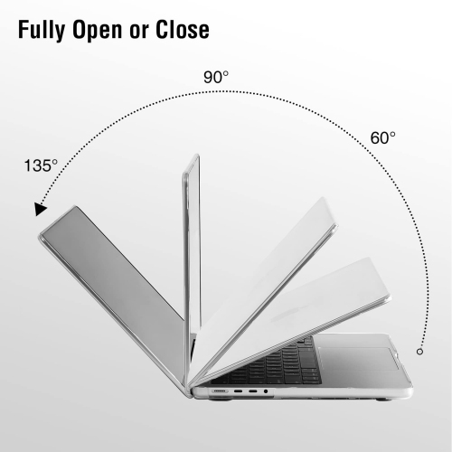 BlueSwan New Updated Compatible with MacBook Pro 14 inch Case 2021 2022 Model A2442 M1 Pro/Max Clip with Touch ID, Full Prot