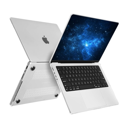 BlueSwan New Updated Compatible with MacBook Pro 14 inch Case 2021 2022 Model A2442 M1 Pro/Max Clip with Touch ID, Full Prot