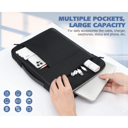 Dadanism 14 Inch Laptop Sleeve Bag for MacBook Pro M1 14 Inch 2021, MacBook Air/Pro M1 13 Inch 2020, HP Acer Chromebook 14",