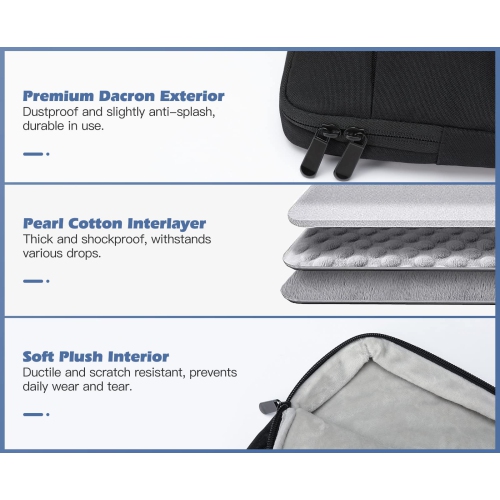 Dadanism 14 Inch Laptop Sleeve Bag for MacBook Pro M1 14 Inch 2021, MacBook Air/Pro M1 13 Inch 2020, HP Acer Chromebook 14",