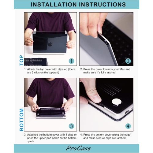 ProCase MacBook Pro 14 Inch Case 2021 Model A2442 with M1 Pro/Max Chip, Hard Case Shell Cover and Keyboard Skin Cover for 14