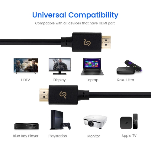 15FT HDMI 2.1 cable with PVC molding 25AWG OD8.0mm - Support HDR to 8K60Hz or 4K120Hz PrimeCables®