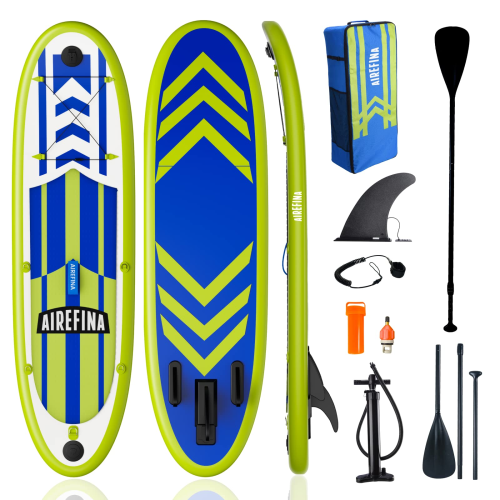 Removable Fin,Antislip Deck Wolf Armor Inflatable Stand Up Paddleboard with Adjustable Paddle,Safety Leash Standing Boat for Youth and Adult Hand Pump SUP Accessories&Backpack,Waterproof Bag 