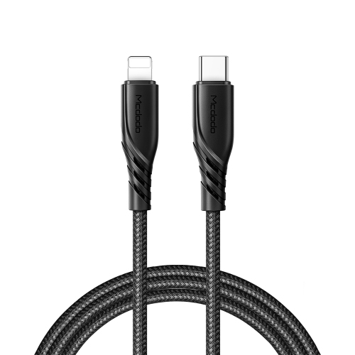 MCDODO  Pd Type-C to Lightning Super Fast Charging Cable Charge Cord Nylon Braided Sync Charge USB Data 4Ft Cable Compatible Iphone (Black, 4Ft/1.2M)