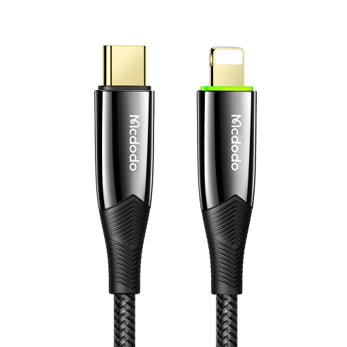 MCDODO  Pd Type-C to Lightning Super Fast Charging Cable Charge Cord Nylon Braided Sync Charge USB Data 4Ft Cable for Iphone (Black, 4Ft/1.2M)