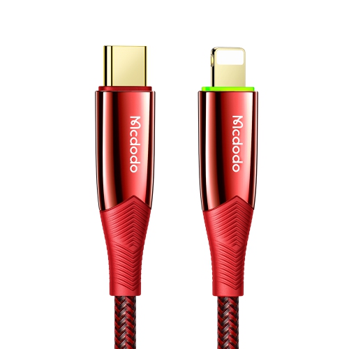 MCDODO  Pd Type-C to Lightning Super Fast Charging Cable Charge Cord Nylon Braided Sync Charge USB Data 4Ft Cable Compatible Iphone (Red, 4Ft/1.2M)