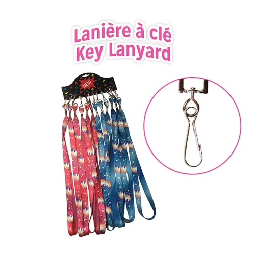 GROUPE RICOCHET INC.  Unicorn Lanyard (Assorted) Assorted Colors In Multicolor