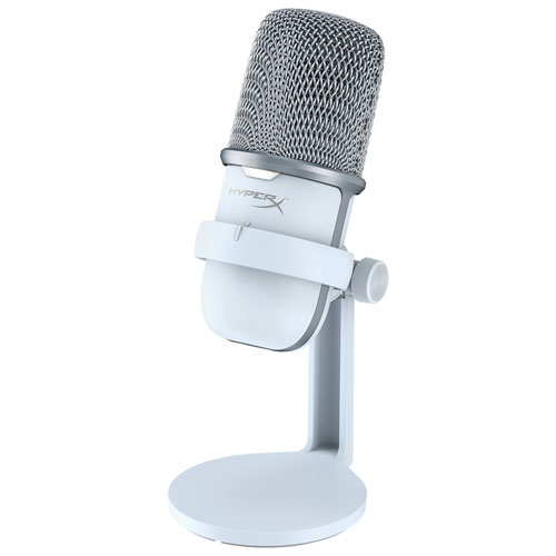 Microphone à condensateur USB pour le jeu SoloCast de HyperX - Blanc