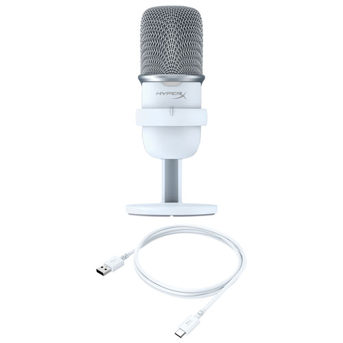 Microphone à condensateur USB pour le jeu SoloCast de HyperX - Blanc