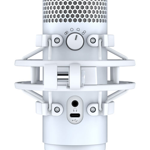 Microphone à condensateur USB QuadCast S de HyperX - Blanc